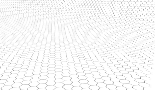 Duotone hexagon 3D background texture 3d rendering illustration Futuristic abstract background