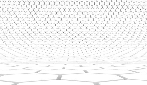 Duotone hexagon 3D background texture 3d rendering illustration Futuristic abstract background