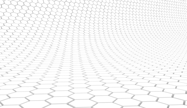 Duotone hexagon 3D background texture 3d rendering illustration Futuristic abstract background