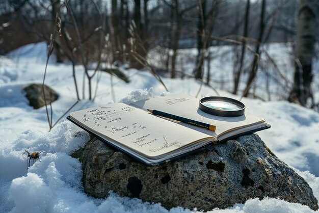 Durable Notebook in Snowy Field