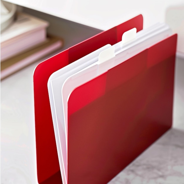 Durable red File Folder for Efficient Document Management and Office Organization