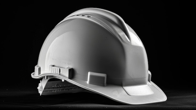 Photo durable white hard hat ideal for ensuring worker safety and compliance in industrial settings