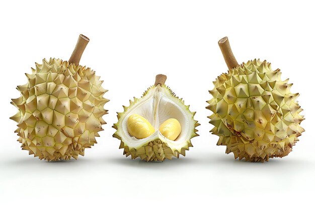 Durian fruit isolated on white background