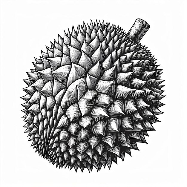 Photo durian line art