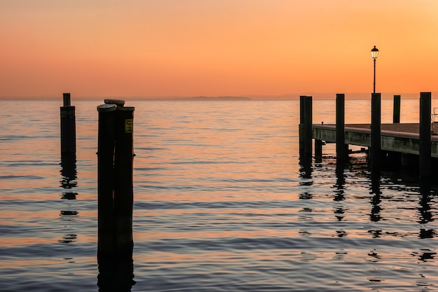 Dusk at Garda Lake Garda Italy