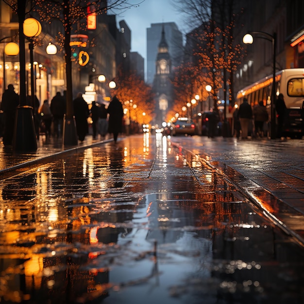 Dusk Rain in New York City