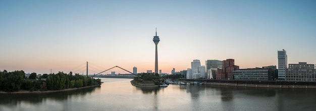 Dusseldorf Skyline at the morning panorama