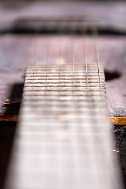 Dusty neck of the guitar