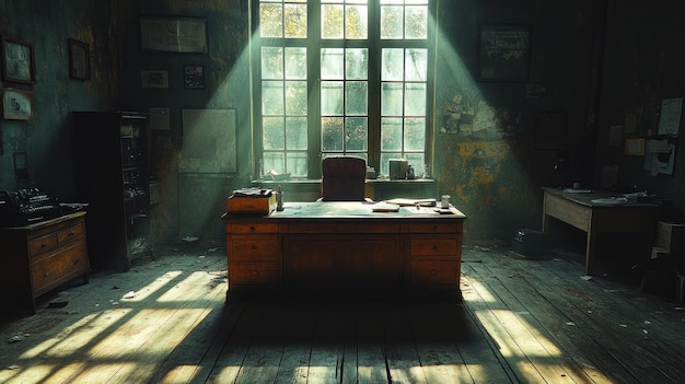 Dusty Office with Sunbeams