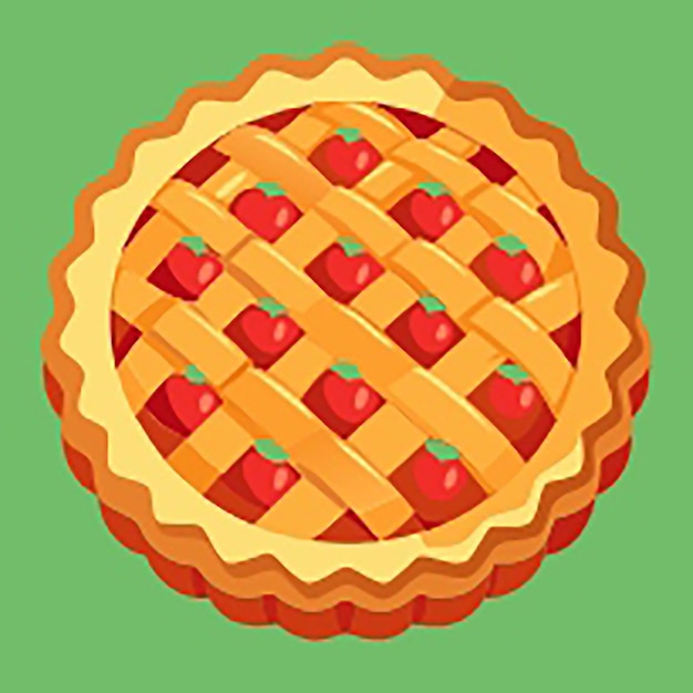 Photo dutch apple pie food vector illustration