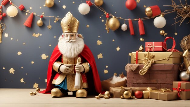 Dutch tradition Saint Nicholas Sinterklaas festival December 5th gifts holiday celebration Dut