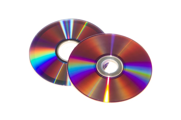 DVD disk isolated on white background