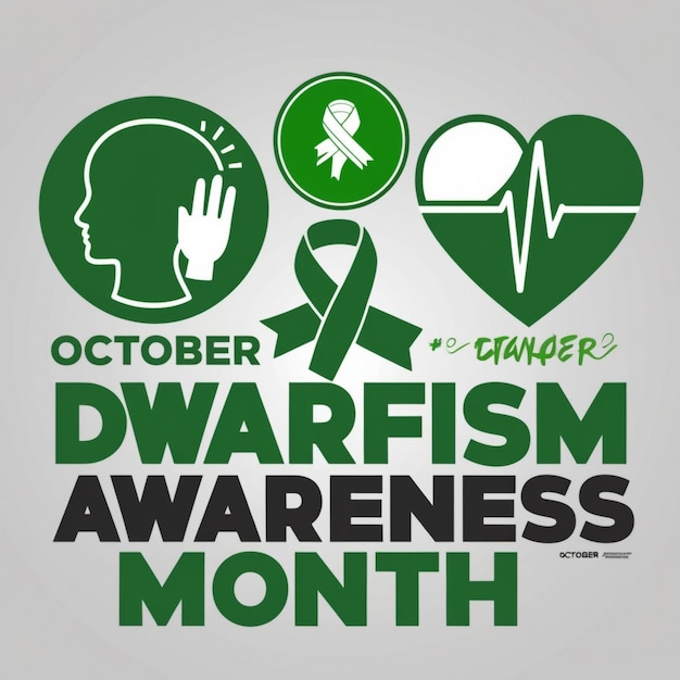 Photo dwarfism awareness month background template holiday concept background banner