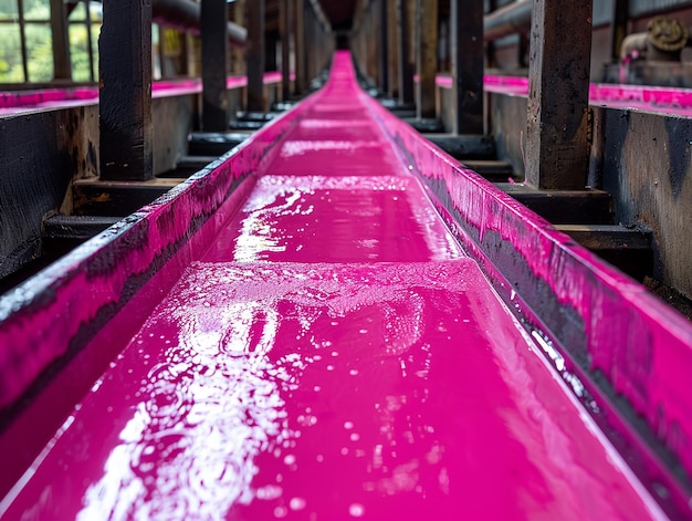 Photo dyeing fabrics and yarn in production farm