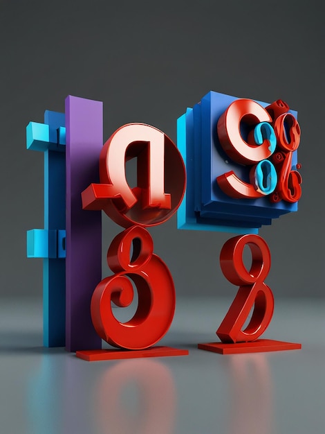 Dynamic 3D SALE Sign with Floating Percentages