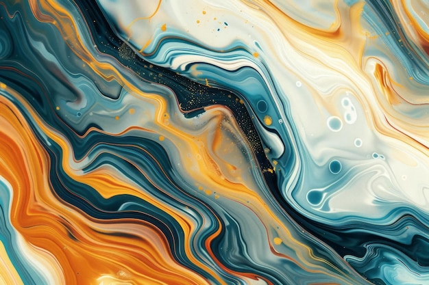 Dynamic abstract background colorful marble ink pattern