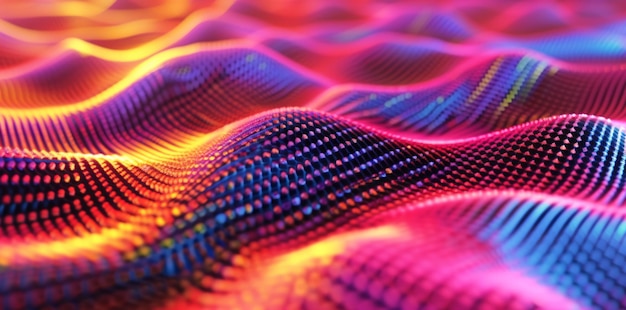 Dynamic Abstract Background Interwoven Dot Patterns Shaping Big Data Realm