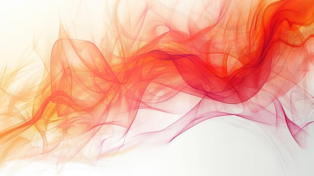 Dynamic Abstract Red and Orange Waves Flowing Lines and Fluid Motion in Vivid Colors