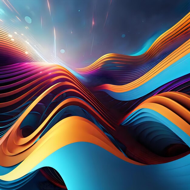 Dynamic Abstract Sound Frequency Graphic Design