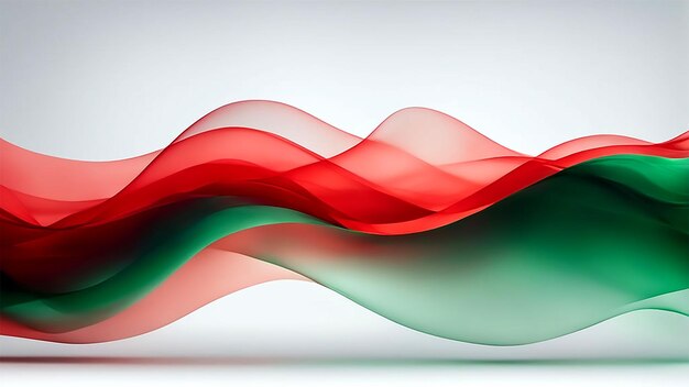 Photo dynamic abstract wave in red and green