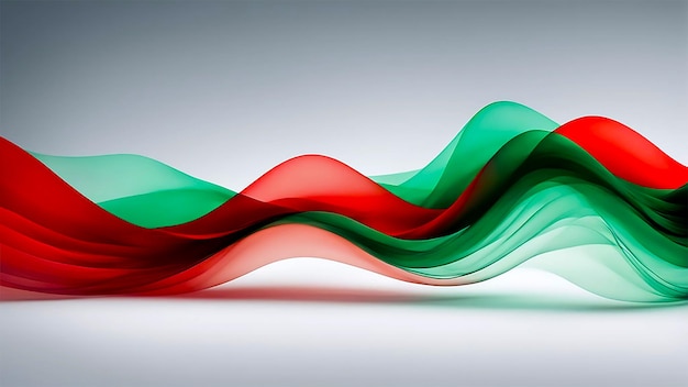 Photo dynamic abstract wave in red and green