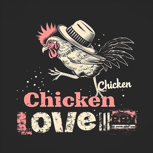 Photo dynamic and attractive design with the chicken logo