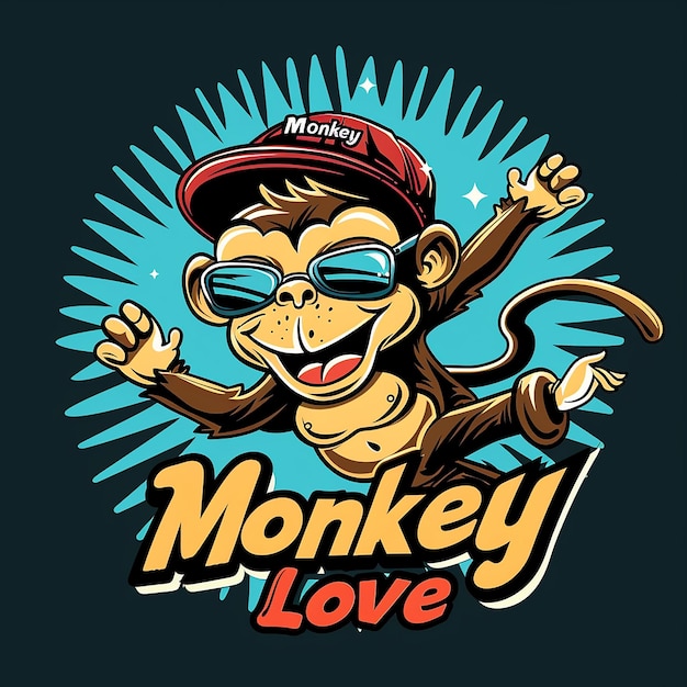 Dynamic and attractive design with the Monkey logo The logo