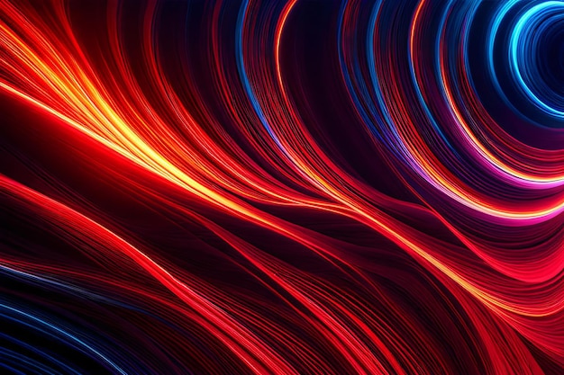 dynamic background with colorful flowing lines and shapes