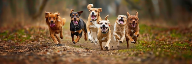 Dynamic Canine Group in Motion