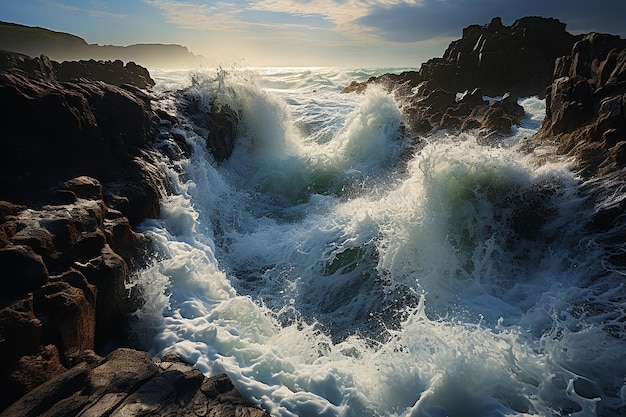 Dynamic Clash of River and Sea Waves in Saltstraum