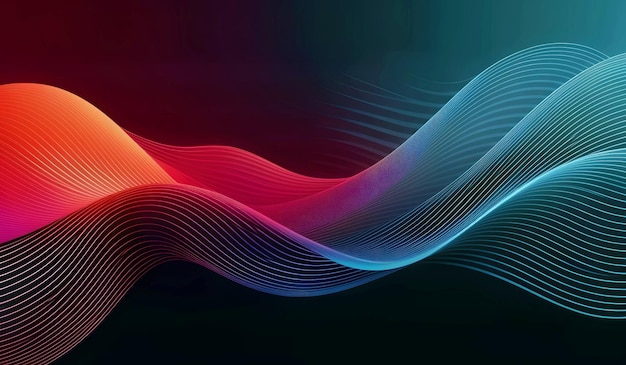 A dynamic and colorful abstract background with flowing wave patterns Generate AI