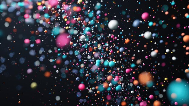 Dynamic and colorful particle background design with bright and vibrant visual effects aigm