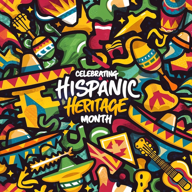 A dynamic and colorful pattern for Hispanic Heritage Month_1