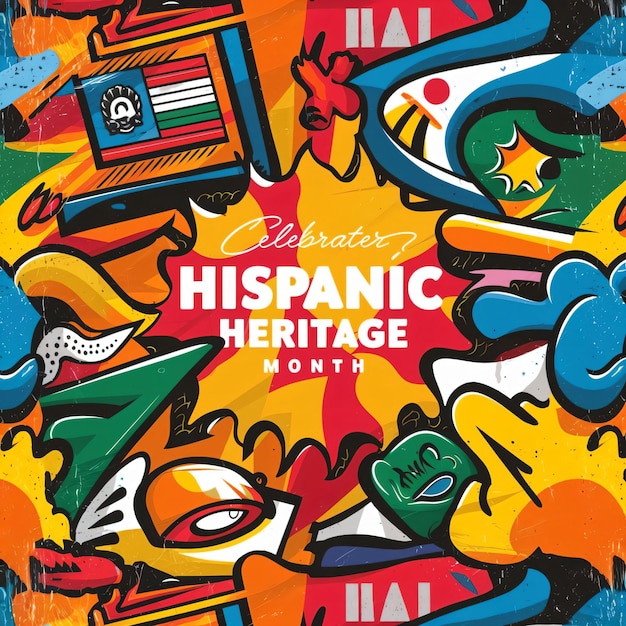 A dynamic and colorful pattern for Hispanic Heritage Month_2