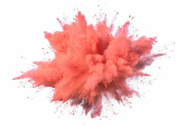 Photo dynamic coral peach pink colored powder explosion powder blast powder splash powder burst