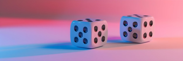 Photo dynamic dice roll a moment in motion capturing chance and probability