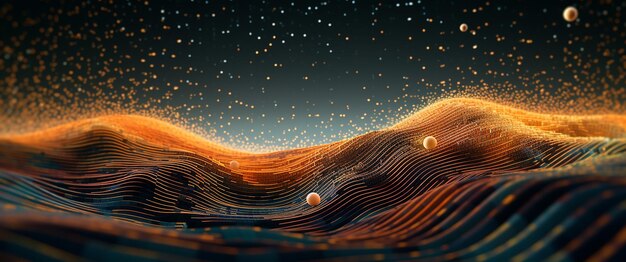 Dynamic Digital Wave Background