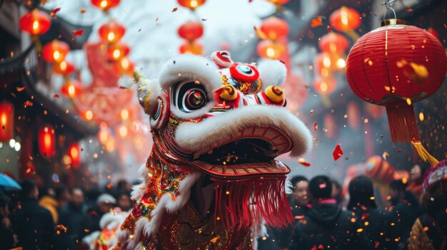 Dynamic Energy Photo Showcasing the Vibrant Spirit of Chinese New Year