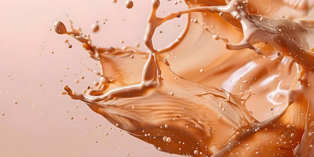 Dynamic Fluidity Embracing the Texture and Splash of Liquid Foundation Concept Liquid Foundation Makeup Texture Dynamic Beauty Fluidity Trend Cosmetics Innovation