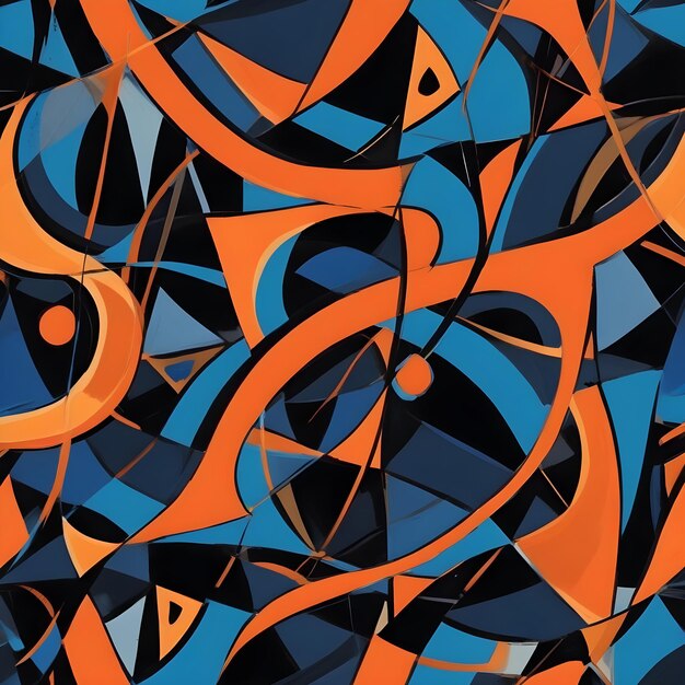 Dynamic Geometric Fusion Abstract Patterns in Vibrant Hues