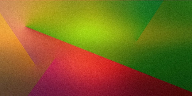 Dynamic geometric shapes on multicolored light green red pink yellow orange gradient backdrop