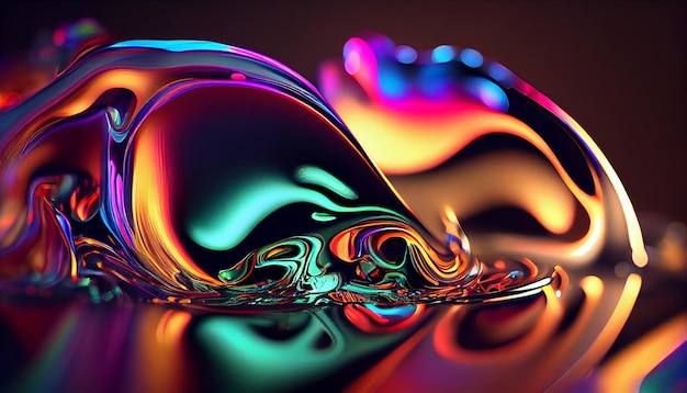 Dynamic Glass Morphism Liquid Waves