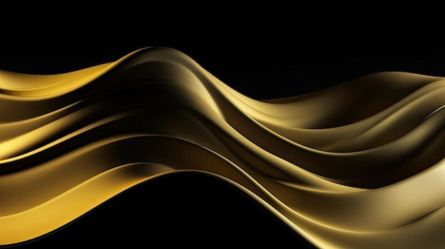 Dynamic gold Fusion background Abstract 3d Wave Wallpaper for Modern Business Technology Generative AI