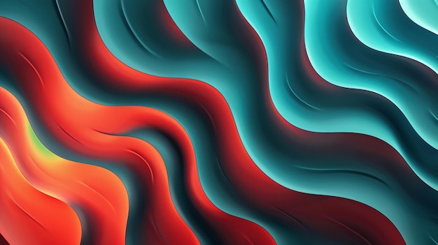 Dynamic gradient lines blending from fiery red to icy teal highlighting innovation in science