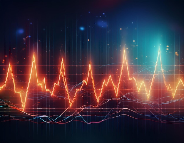 Dynamic Heartbeat Visualization Modern ECG and Pulse Wave Graphics