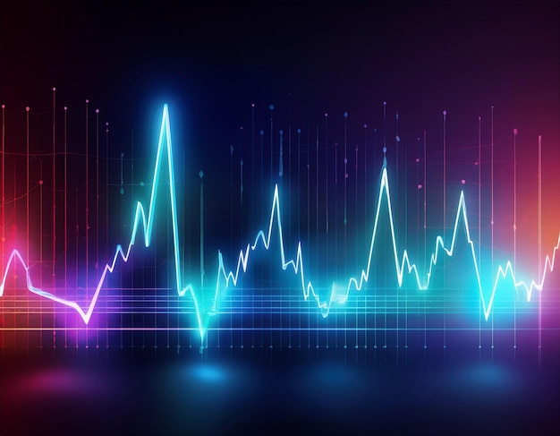 Dynamic Heartbeat Visualization Modern ECG and Pulse Wave Graphics