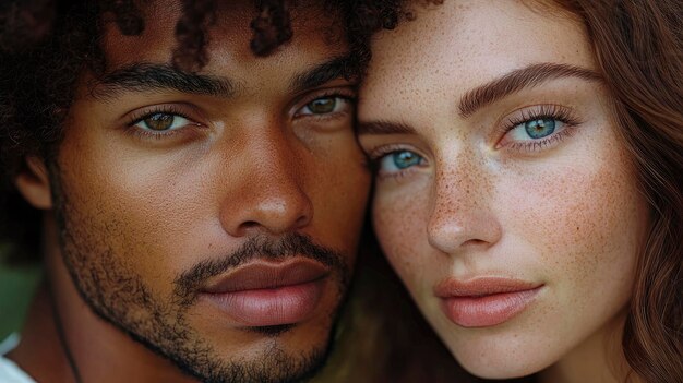 Dynamic Image Of An Afro Man And Caucasian Woman