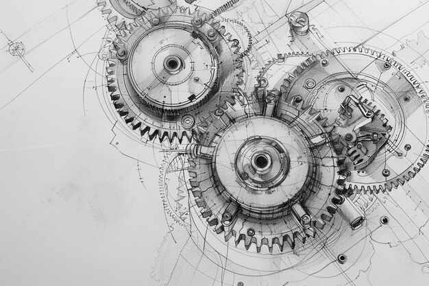 Photo dynamic images of interlocking gears