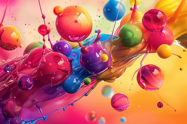 Dynamic Liquid Flowing Background Art Design