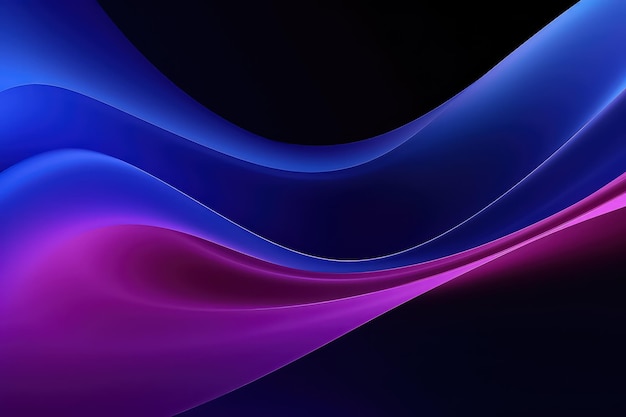 Dynamic neon composition with of blue and purple circles